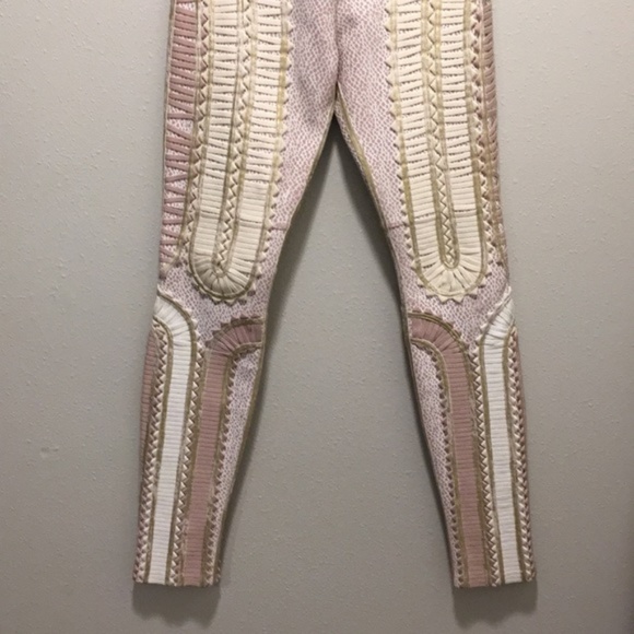 HERVE LEGER LEAH MULTI-MIXED APPLIQUE PANT